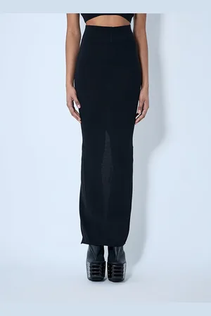 Rick Owens Wool Knit Maxi Skirt - Woman Skirts S