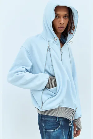 Charlie Constantinou Zip Hybrid Hooded Sweatshirt - Man Sweatshirts M