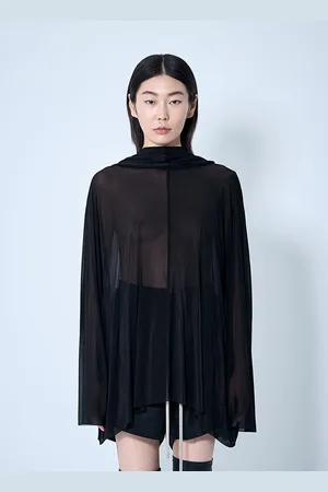 Rick Owens Hooded Tunic Top - Woman Tops One Size
