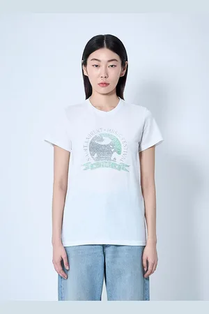 Saint Laurent Logo Motif T-shirt - Woman T-shirts Xs