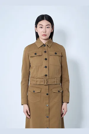 Saint Laurent Cotton Serge Crop Jacket - Woman Jackets Fr - 36
