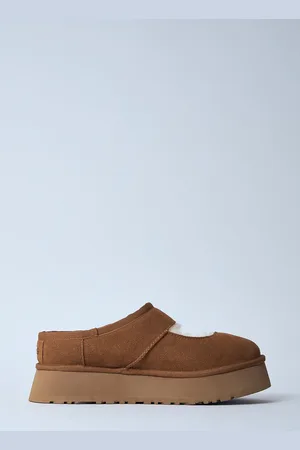 UGG Suede Bea Mary Jane Platform Shoes - Woman Slip Ons Us - 08