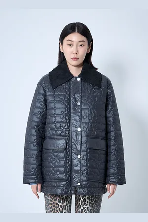 Ganni Shiny Quilted Jacket - Woman Jackets Xxs - Xs
