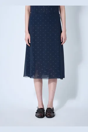 Acne Studios Mesh Layered Midi Skirt - Woman Skirts Fr - 34