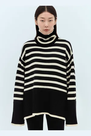 Totême Signature Stripe Roll Neck Sweater - Woman Knitwear Xxs