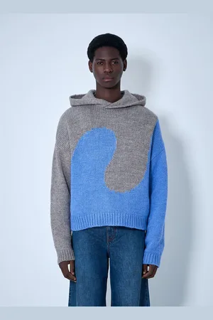 ERL Bicolor Swirl Knit Hooded Sweater - Man Sweatshirts L