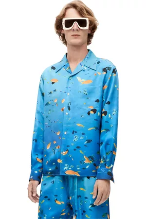 Dolce & Gabbana Carretto-print Poplin Hawaiian Shirt in Blue for Men