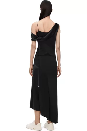 Loewe Women Casual Dresses - Luxury Draped dress in satin and crepe jersey for Women