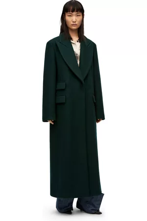 Loewe Women Coats - Luxury Single breasted coat in wool and cashmere for Women