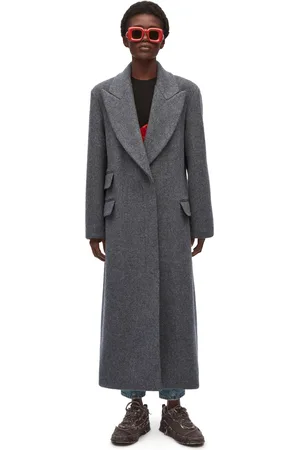 Loewe Women Coats - Luxury Single breasted coat in wool and cashmere for Women