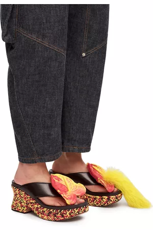 Loewe Women Sandals - Luxury Petal flatform sandal in lambskin for Women