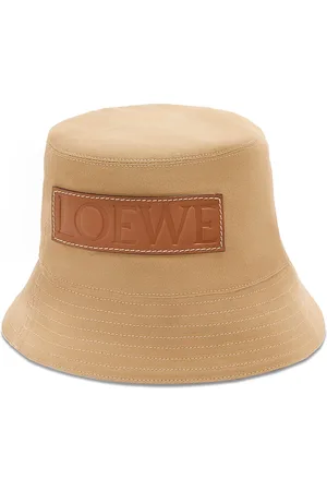 LOEWE - Luxury Bucket Hat In Raffia And Calfskin For Women for Women