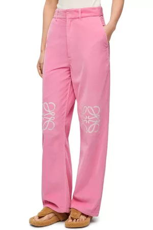 Loewe Women Pants - Luxury Baggy trousers in cotton for Women