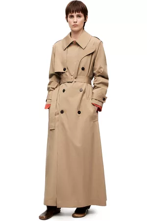 Loewe Women Trench Coats - Luxury Trench coat in cotton and silk for Women