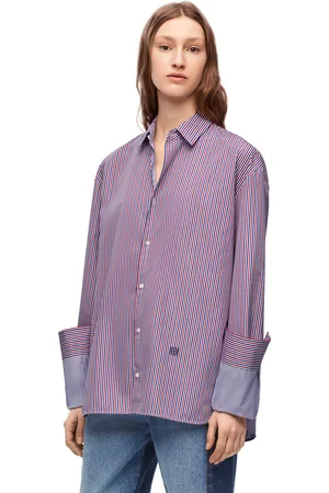 Loewe Women Shirts - Luxury Turn-up shirt in striped cotton for Women