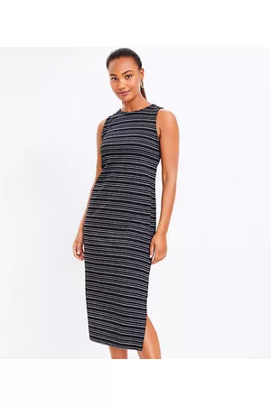 LOFT Women Midi Dresses - Jacquard Twist Cutout Back Midi Dress