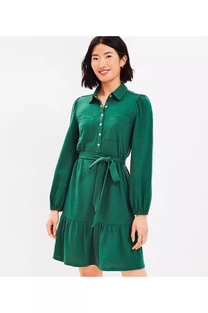 LOFT Women Graduation Dresses - Petite Flounce Pocket Shirtdress