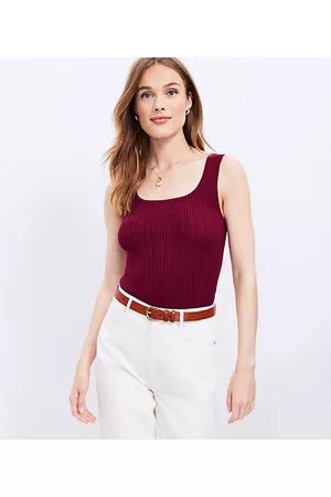 Maroon Square Neck Tank Top