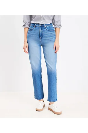 High Rise Wide Leg Jeans in Light Wash Indigo