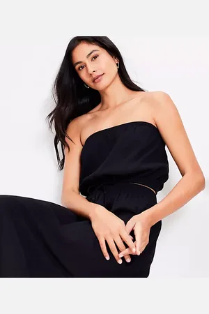 LOFT Beach Crinkle Strapless Bubble Hem Top