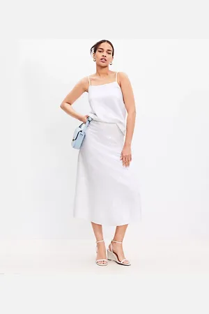 LOFT Petite Sequin Midi Skirt