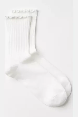LOFT Ruffle Ribbed Crew Socks