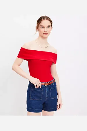 LOFT Ribbed Off The Shoulder Top
