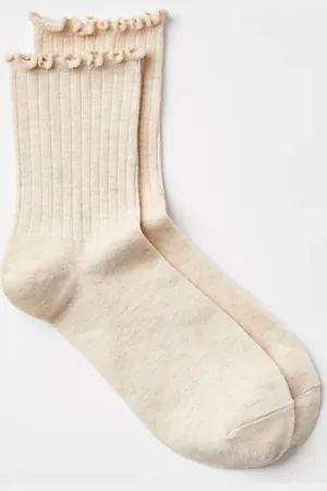 LOFT Ruffle Ribbed Crew Socks