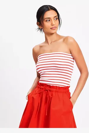 LOFT Stripe Perfect Ribbed Tube Top