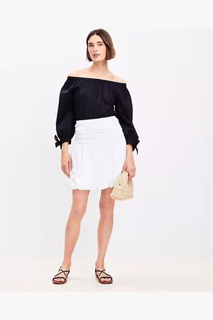 LOFT Petite Bubble Hem Mini Skirt