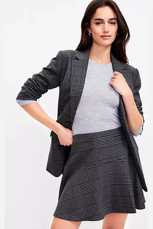LOFT Tall Plaid Flounce Mini Skirt