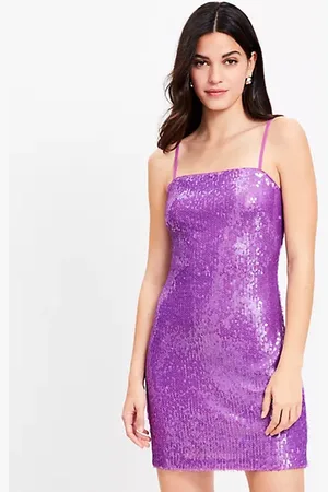 LOFT Sequin Spaghetti Strap Mini Dress