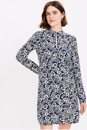 LOFT Tall Paisley Keyhole Shift Dress