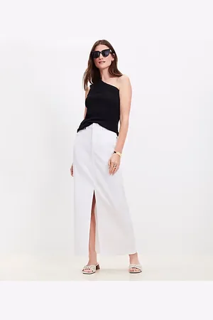 LOFT Denim Maxi Skirt in