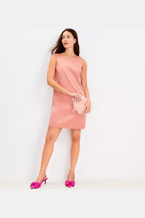 LOFT Satin V-Back Mini Dress