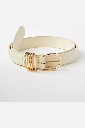 LOFT Stacked Metal Keeper Leather Belt