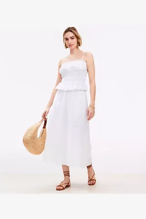 LOFT Eyelet Pull On Maxi Pocket Skirt