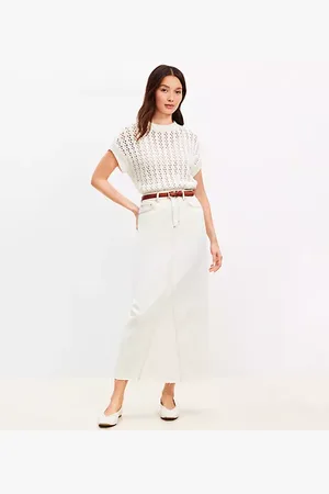 LOFT Denim Maxi Skirt in