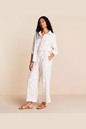 LOFT Lou & Grey Jungle Gauze Wide Leg Crop Pants