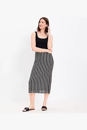 LOFT Petite Crochet Midi Skirt