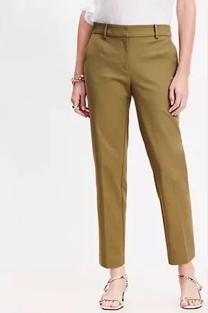 LOFT Curvy Riviera Slim Pants in Doubleweave