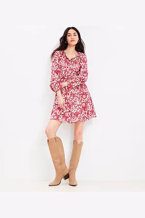 LOFT Night Bloom Belted Mini Pocket Dress