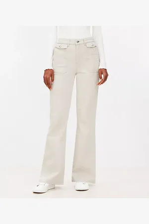 LOFT Curvy Utility Pocket High Rise Slim Flare Pants
