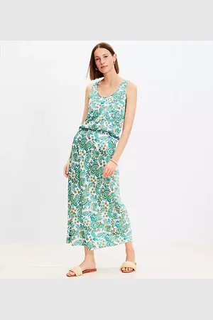 LOFT Paisley Bias Maxi Skirt