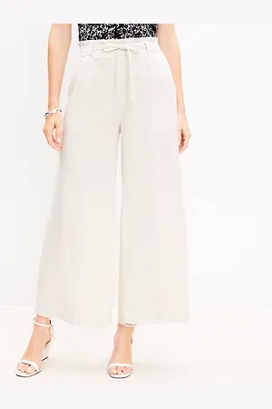 LOFT Tall Breezy Wide Leg Pants in Linen Blend
