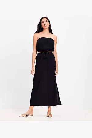 LOFT Beach Crinkle Midi Skirt