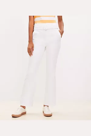 LOFT Belted Sutton Kick Crop Pants