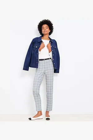 LOFT Riviera Slim Pants in Plaid