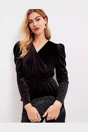 LOFT Velour Wrap Top