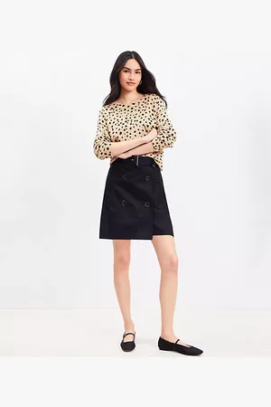 LOFT Trench Pocket Wrap Skirt